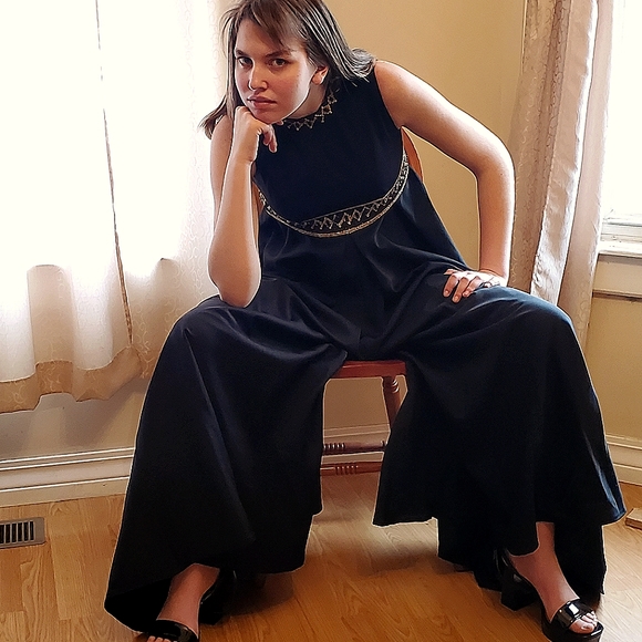 Vintage Palazzo Pants Jumper. 1970s. Size 6/8